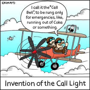 Jetlagged Comic Cartoon "Invention of Call Light" 18007 Digital Download